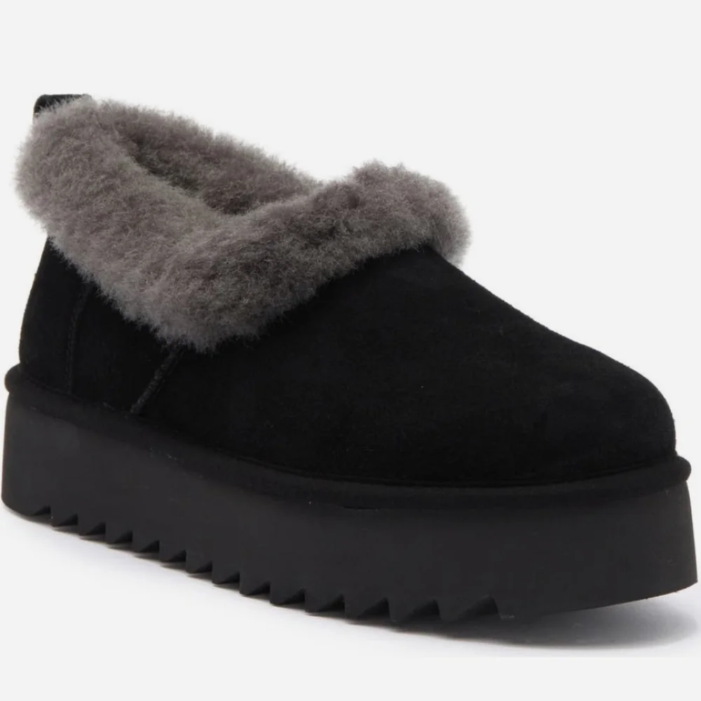 Ugg Nita Platform Suede Indoor Outdoor Slipper Designer Wool Blend #171 - Picture 1 of 16